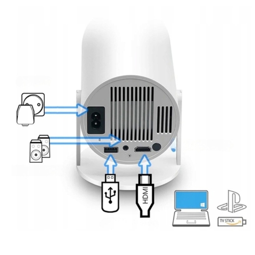 HY300 PRO HD TV PROJEKTOR 130'' ANDROID WIFI PŘENOSNÝ OTOČNÝ